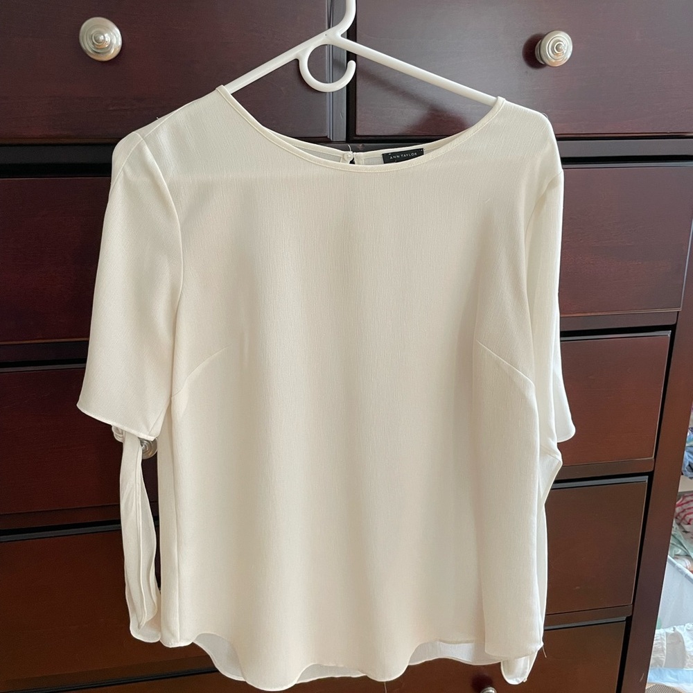 Ann Taylor Cream Blouse